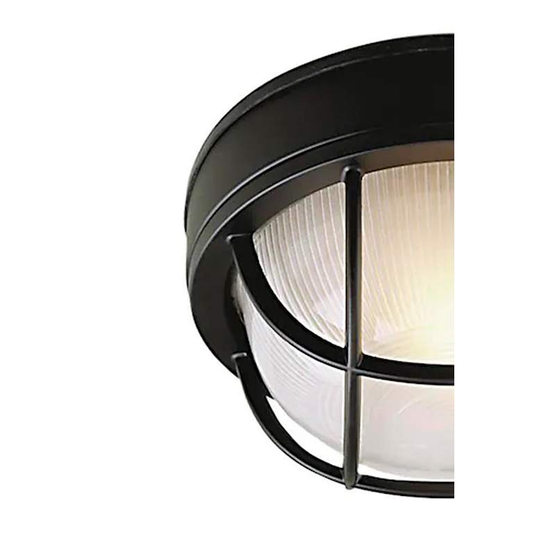 Image 2 Bulkheads Cast Aluminum Small Flushmount in Textured Matte Black more views