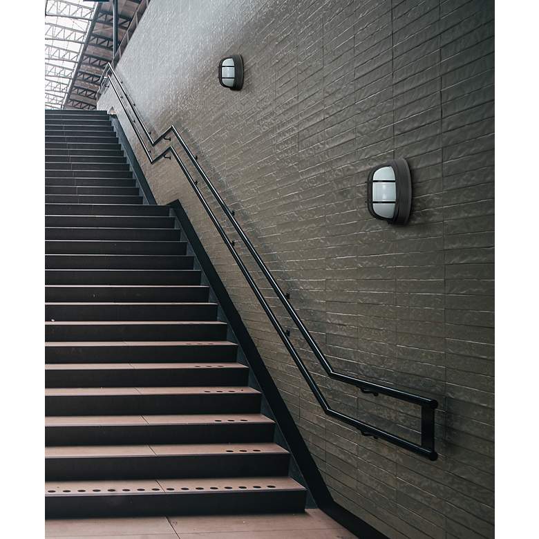 Image 3 Bulkheads Cast Aluminum Small Flushmount in Textured Matte Black more views