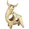 Bull 9" High Shiny Gold Statue