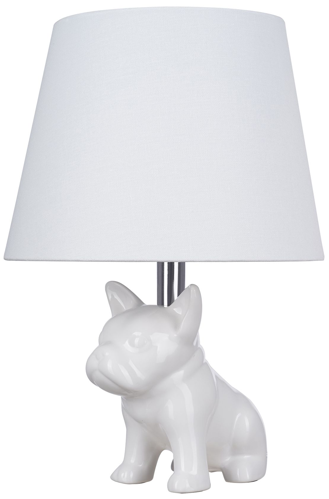 Image 2 Bulldog 19" High White Ceramic Table Lamp more views
