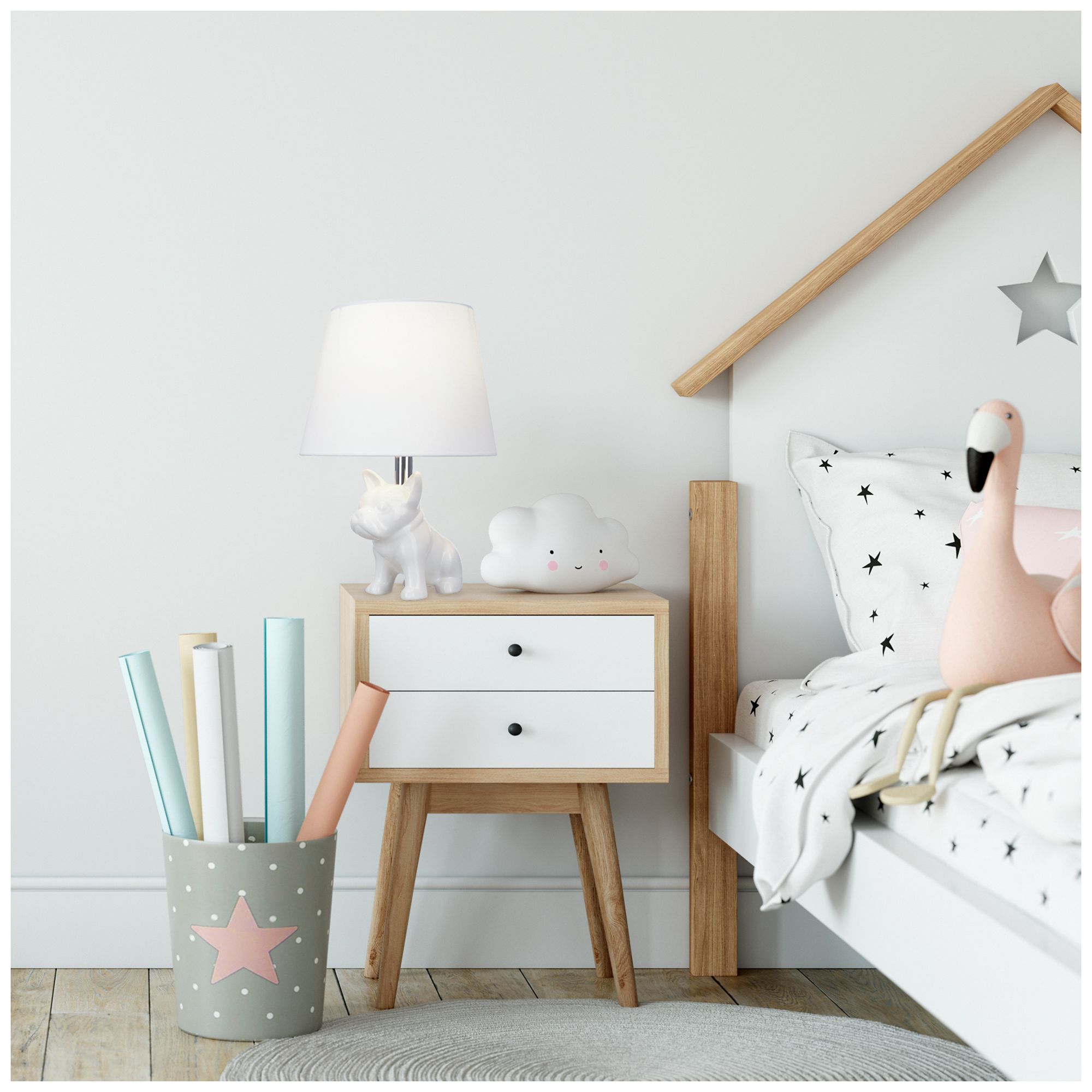 Image 5 Bulldog 19" High White Ceramic Table Lamp more views