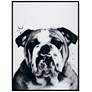 2_Bulldog 24"x18" Rectangular Printed Glass Framed Wall Art