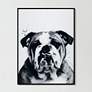 1_Bulldog 24"x18" Rectangular Printed Glass Framed Wall Art