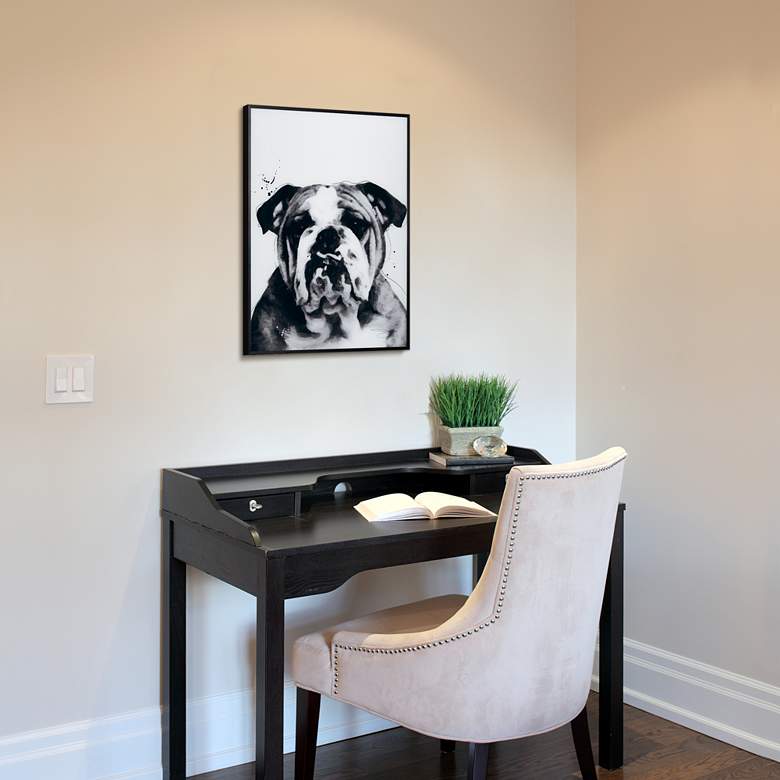 Image 6 Bulldog 24"x18" Rectangular Printed Glass Framed Wall Art more views