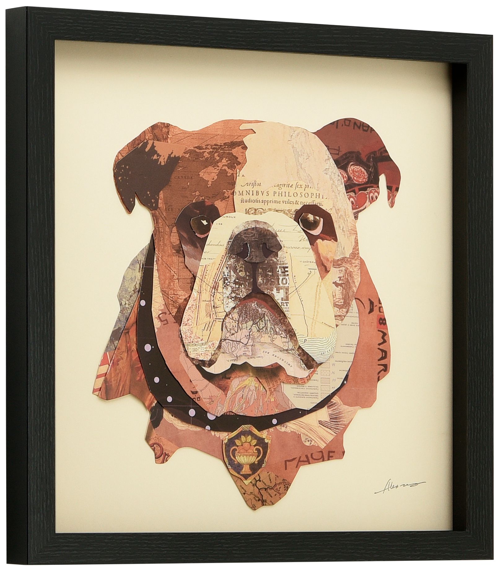 Bulldogs Close Up 17" High 3-Piece Collage Wall Art Set