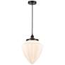 1_Bullet 12" Oil Rubbed Bronze Mini Pendant w/ Matte White Shade