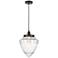 Bullet 12" Oil Rubbed Bronze Mini Pendant w/ Seedy Shade