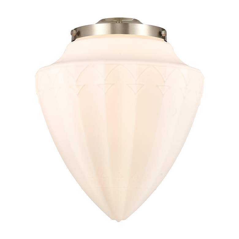 Image 3 Bullet 12" Wide Antique Brass Mini Pendant With Matte White Shade more views
