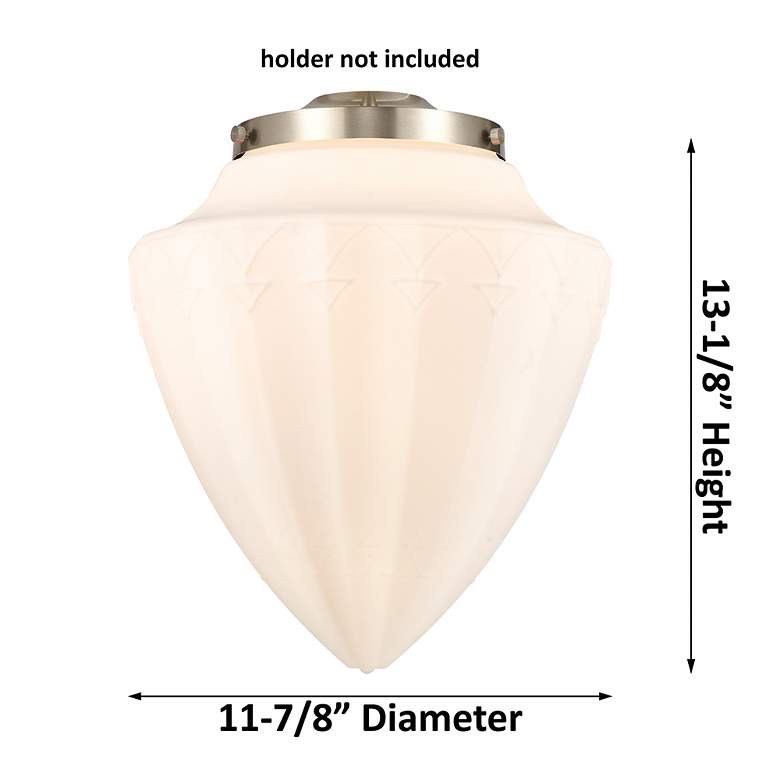 Image 5 Bullet 12" Wide Antique Brass Mini Pendant With Matte White Shade more views