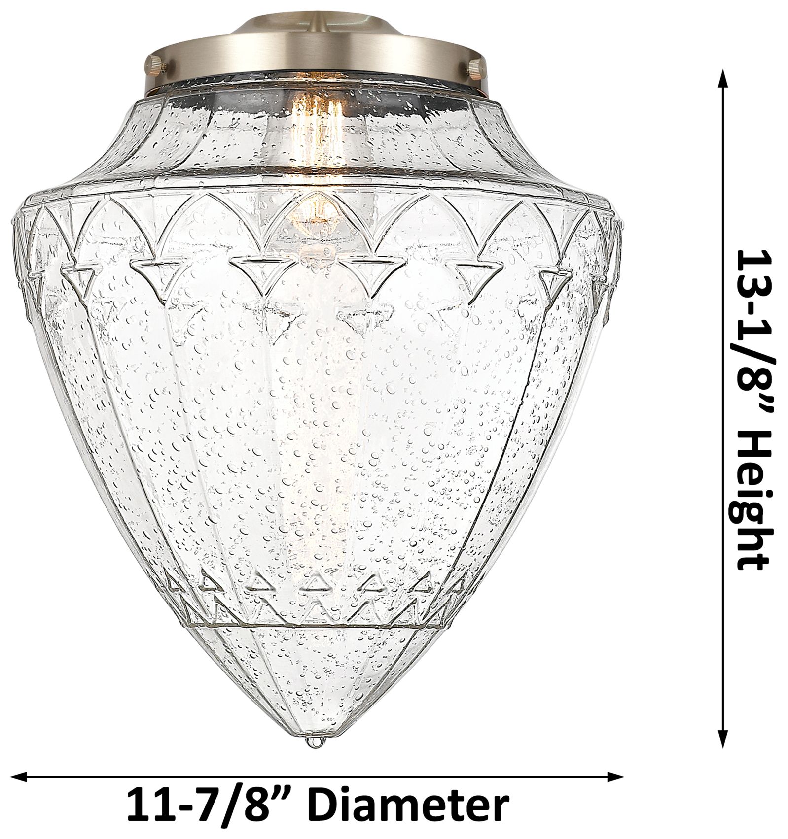 Image 4 Bullet 12" Wide Antique Copper Mini Pendant with Seedy Shade more views