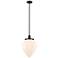 Bullet 12" Wide Oil Rubbed Bronze Stem Hung Mini Pendant With White Sh