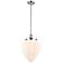 Bullet 12" Wide Polished Chrome Stem Hung Mini Pendant With White Shad