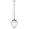 Bullet 12" Wide Polished Nickel Corded Mini Pendant w/ Seedy Shade