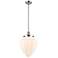 Bullet 12" Wide Polished Nickel Mini Pendant With Matte White Shade