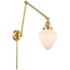 Bullet 15.75" High Gold Double Extension Swing Arm w/ Matte White Shad