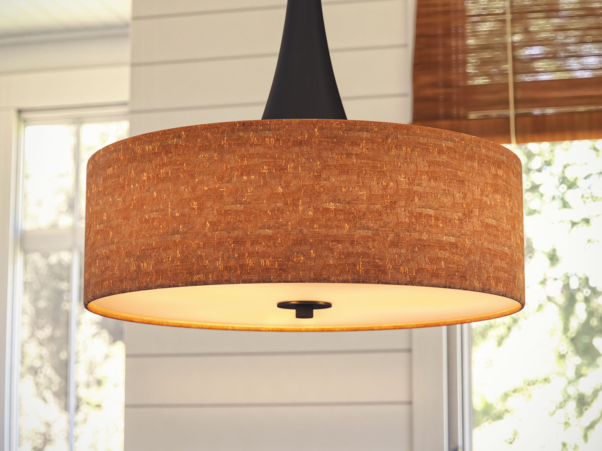 Bullet 22" wide cork pendant