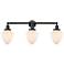 Bullet 34" 3-Light Matte Black Bath Light w/ Matte White Shade