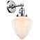 Bullet 7" Polished Chrome Sconce w/ Matte White Shade