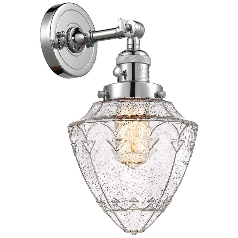 Image 1 Bullet 7" Polished Chrome Sconce w/ Seedy Shade