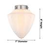 4_Bullet 7" Wide Black Brass Corded Mini Pendant w/ Matte White Shade more views