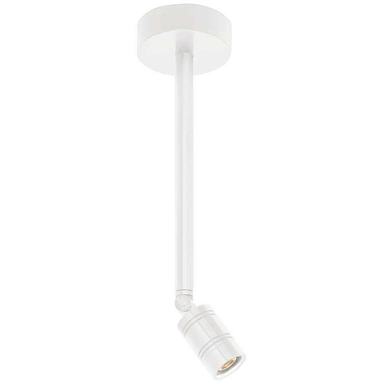 Image 1 Bullet Head 2 1/4 inchW Gloss White LED Outdoor Ceiling Light