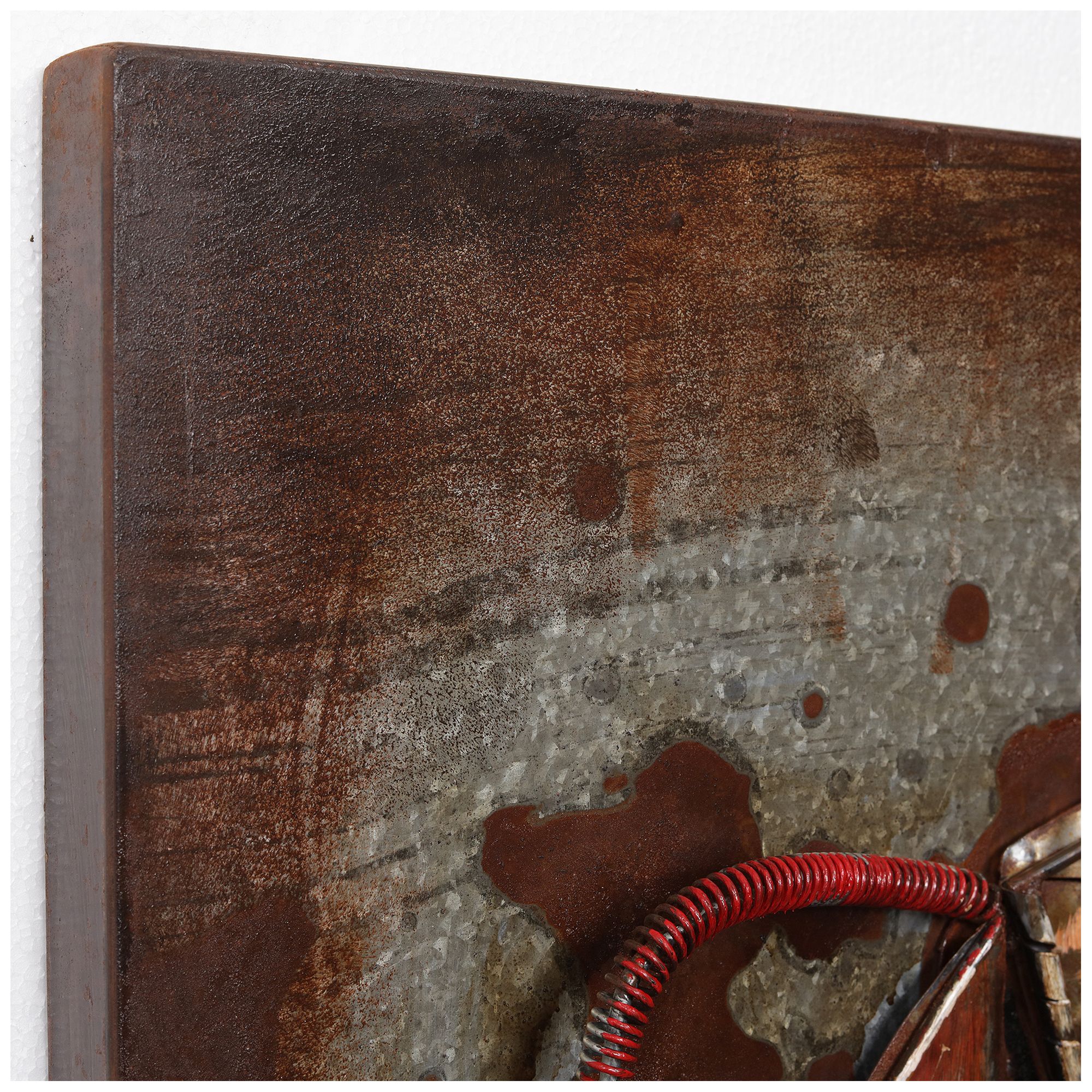 Bullish" Mixed Media Iron Hand Painted Dimensional Wall Art