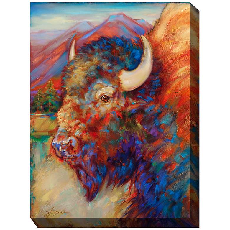Image 2 Bulls Eye 40" High Rectangular Outdoor Canvas Wall Art