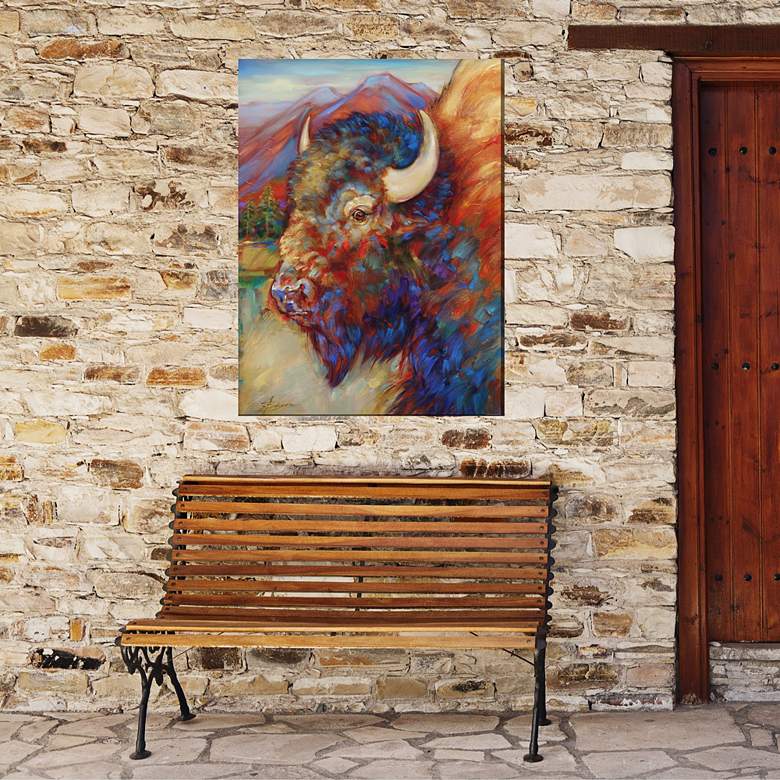 Image 3 Bulls Eye 40" High Rectangular Outdoor Canvas Wall Art more views