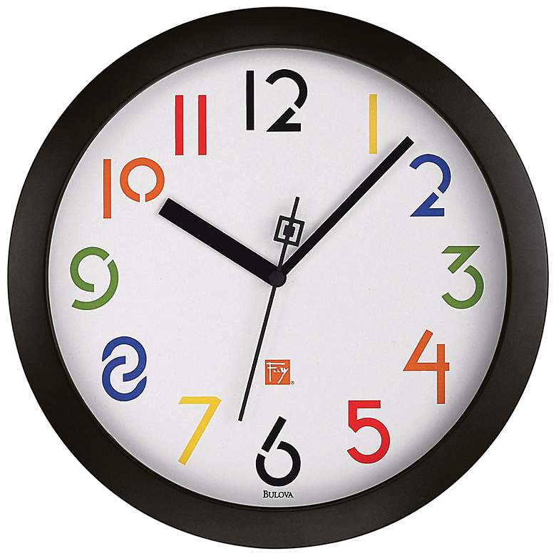 Image 1 Bulova 11 inch High Frank Lloyd Wright Exhibition II Wall Clock
