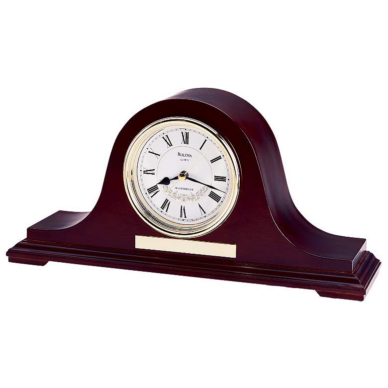 Image 1 Bulova Anette II Chime 14 1/2 inch Wide Mantel Clock