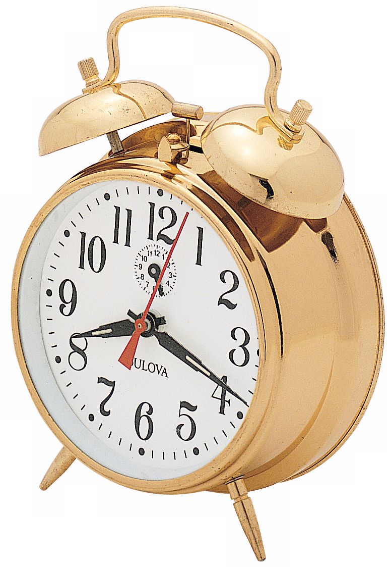Silver Bulova Classic Travel Clock 