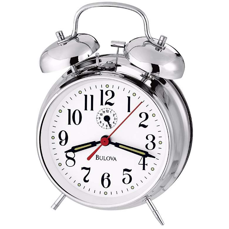 Bulova Bellman Chrome Alarm Clock