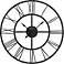Bulova Carmen 45" Wide Round Aged Iron Wall Clock
