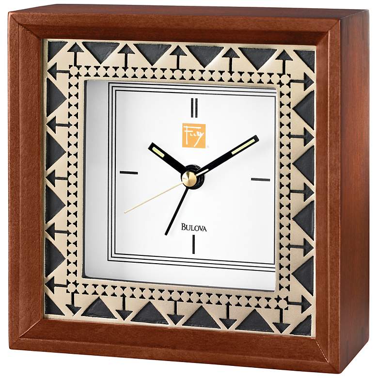 Image 1 Bulova Frank Lloyd Wright Beth Sholom Alarm Clock