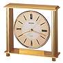 Bulova Grand Prix Brass 8" Wide Table Clock