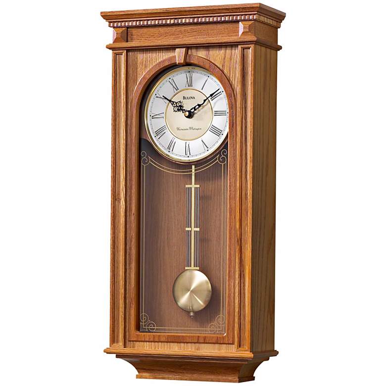 Image 1 Bulova Manorcourt 24 1/4 inch High Wall Chime Clock