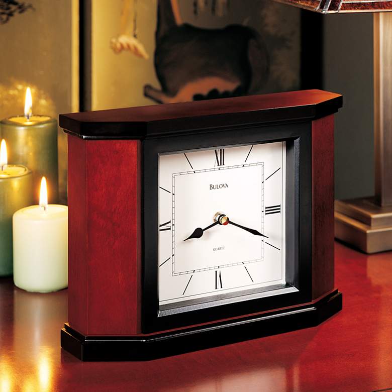 Image 1 Bulova Morrigon 10 inch Wide Mantel Clock