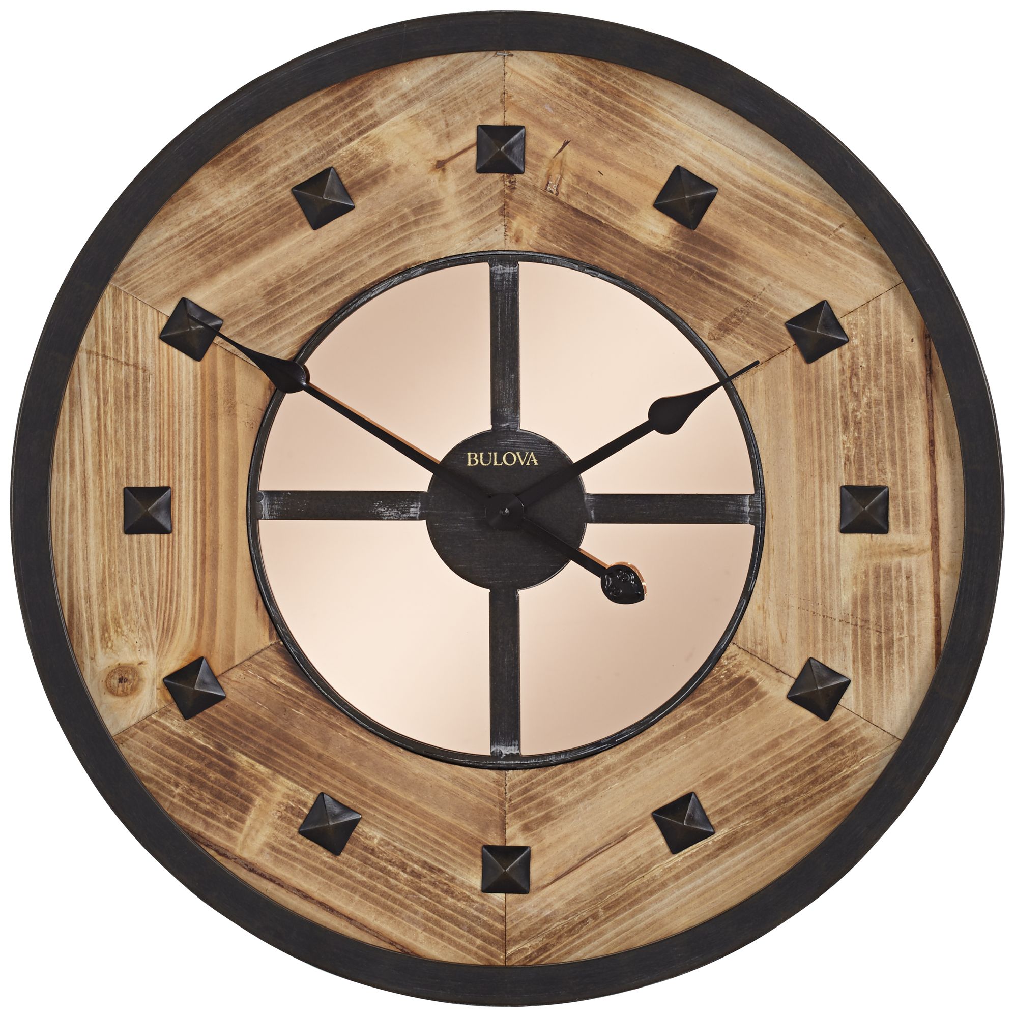 Bulova Murray Hill Aged Iron 24" Round Wall Clock