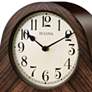 Bulova Norlwalk Walnut 15 1/4"W Tambour Mantel Clock