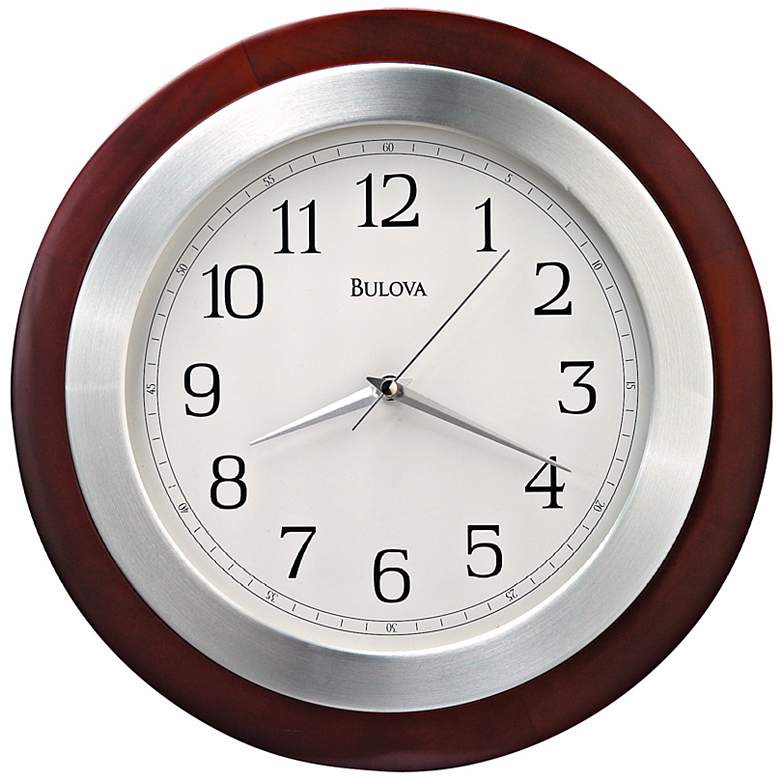 Image 1 Bulova Reedham Wood Wall Clock
