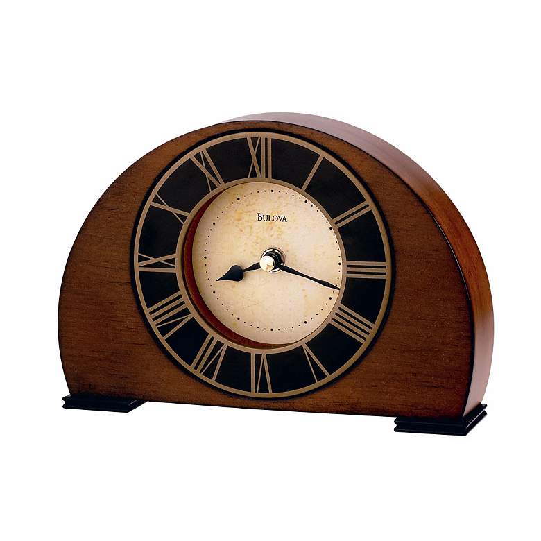 Image 1 Bulova Tremont 8 1/4 inch Wide Tabletop Clock