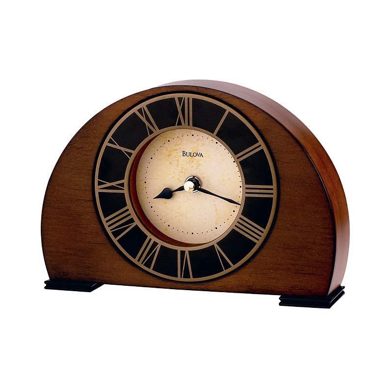 Image 1 Bulova Tremont 8 1/4" Wide Tabletop Clock