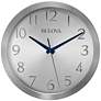 1_Bulova Winston Silver Metal 9 3/4" Round Wall Clock