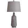 Bulwell Grey - Resin Moulded And Steel Base Table Lamp