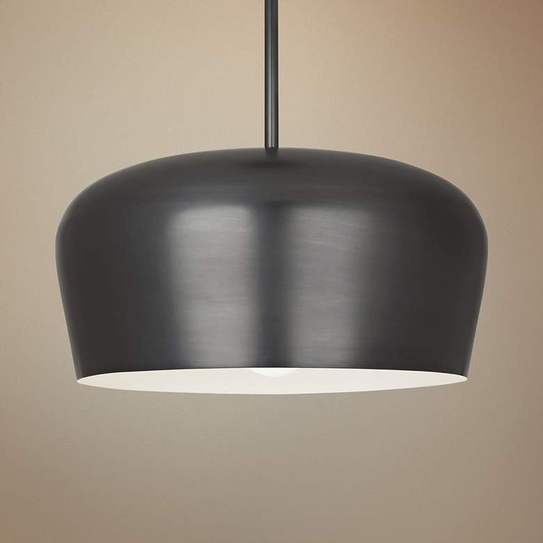 Image 1 Bumper 18 1/2" Wide Deep Patina Bronze Pendant Light