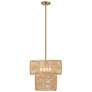 1_Bungalow Heaven 16" Wide Soft Brass 4-Light Pendant