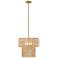 Bungalow Heaven 16" Wide Soft Brass 4-Light Pendant