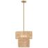 Bungalow Heaven 16" Wide Soft Brass 4-Light Pendant