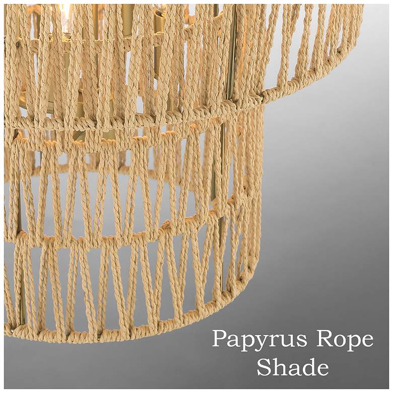 Image 5 Bungalow Heaven 16" Wide Soft Brass 4-Light Pendant more views