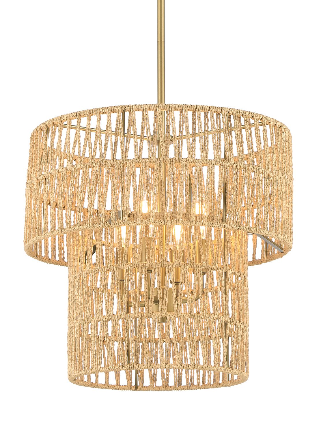 Bungalow Heaven 16" Wide Soft Brass 4-Light Pendant